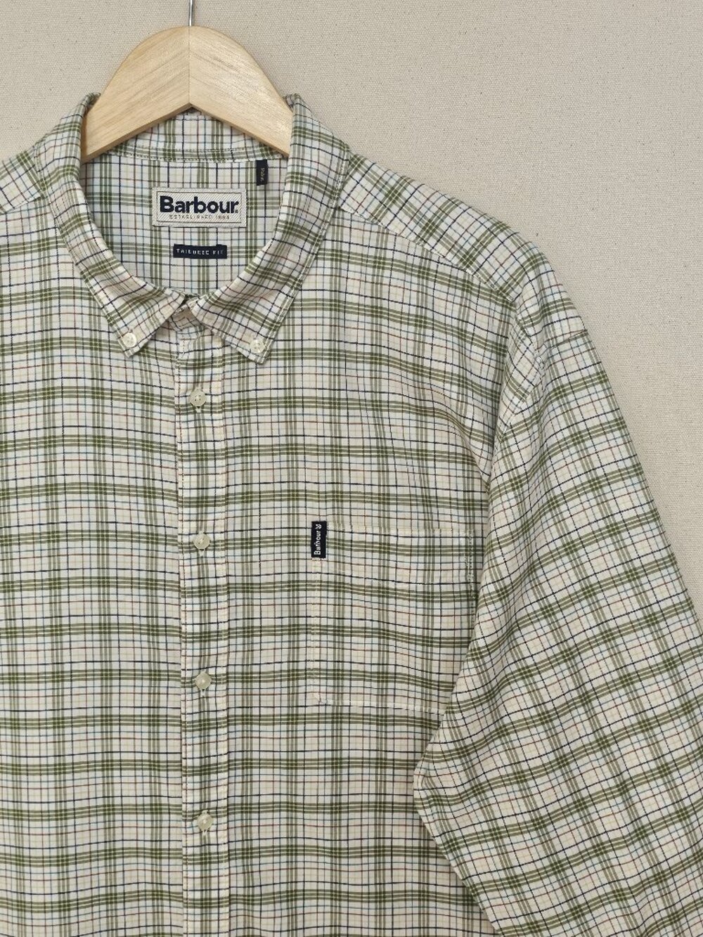Barbour Tailored Fit Tattersall Button Down XXL